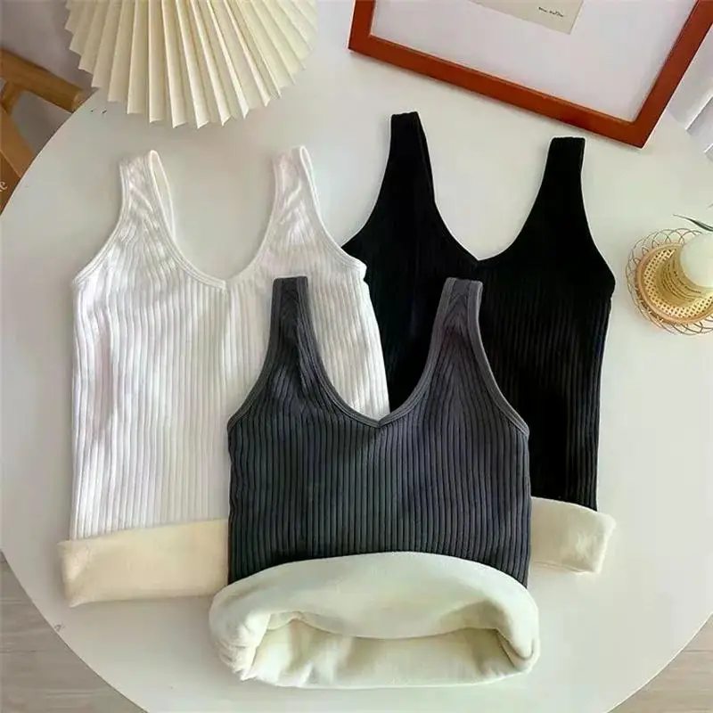 Ropa interior térmica de talla grande para mujer, lencería térmica, ropa de invierno, Top cálido, ropa interior, camiseta interior íntima