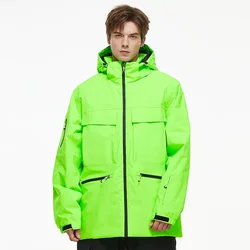 25 nueva temporada de nieve al aire libre a prueba de viento impermeable Ropa de esquí cálida para hombres y mujeres traje de nieve chaqueta de nieve Ropa Para Nieve