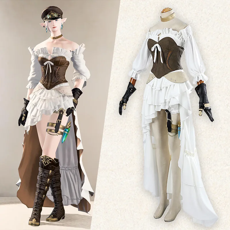 

Final Fantasy XIV 480HQ Cosplay Costume Ishgard Healer Ranged DPS Outfit FF14 Game Cosplay Uniform for Fans