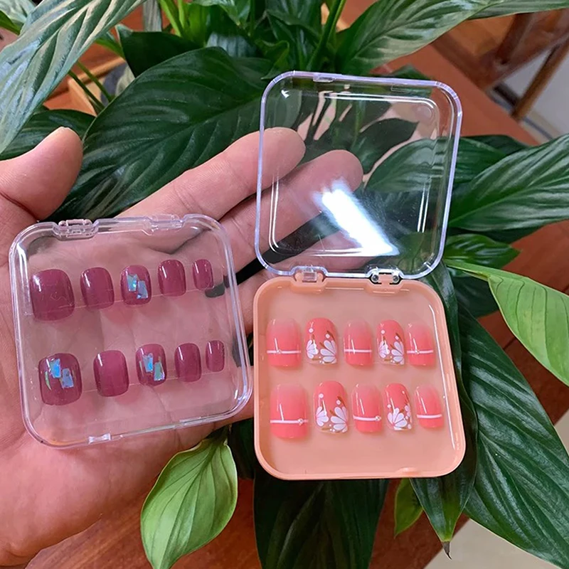 Transparent Plastic Packaging Box Nail Enhancement Storage Jewelry Necklace Display Gift Box