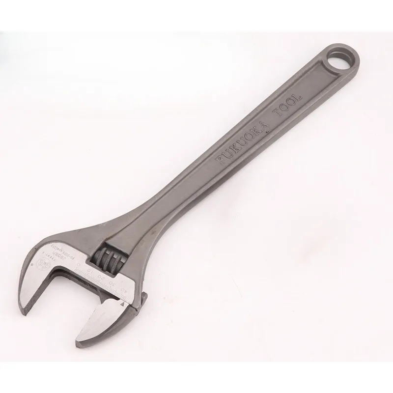 15 Inch Long Handle Adjustable Wrench Industrial Grade Heavy-duty Pipeline Board Light Handle Maintenance Manual Tool