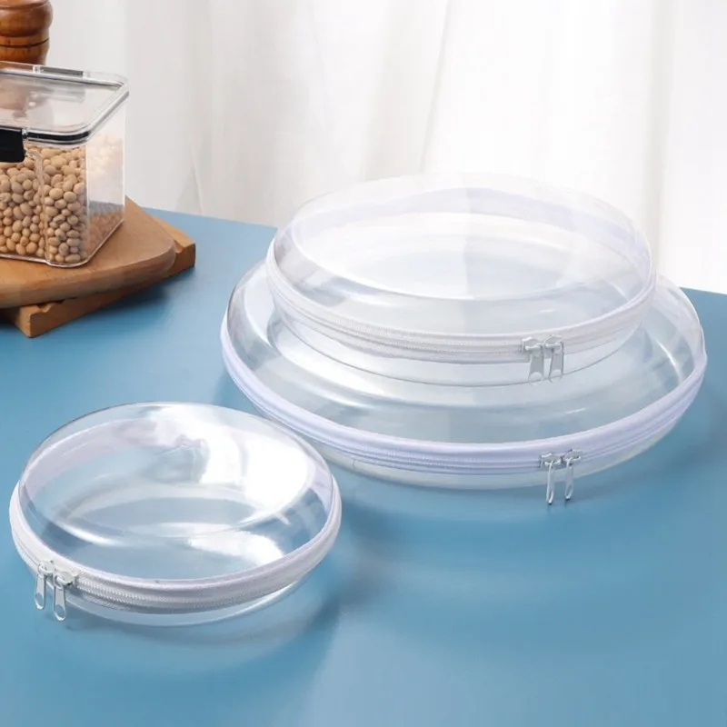 【Big deal】3PCS Clear Round Hard Shell Organizer Cases,Rigid PET Organizers With Multi-Size Design For Cosmetics, Travel Storage