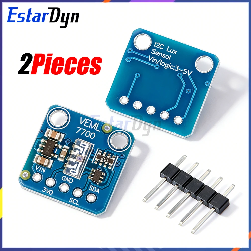 2pcs VEML7700 Ambient Light Sensor Module 120k Lux Light measuring Sensor Board 3.3V 5V I2C IIC Interface