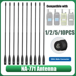 Authentic Genuine Nagoya NA-771 15.35-Inch Whip Antenna SMA-Male 1/2/5/10PCS For Retevis Radio RT81 RT3S TYT TH-UV8000D TH-UV98