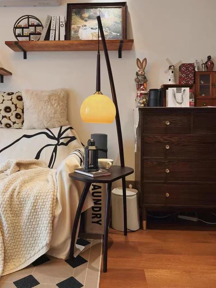 Hot sales Hot salesAtmosphere Yuzu Floor Lamp Premium Sense with Table Coffee Table New Chinese Storage Retro Wabi Sand Wind