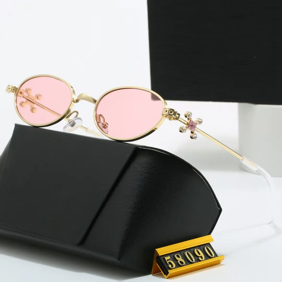 

Новые модные металлические солнцезащитные очки овальной формы для женщин, стильные для вечеринок, высококачественный дизайн, разноцветные очки.