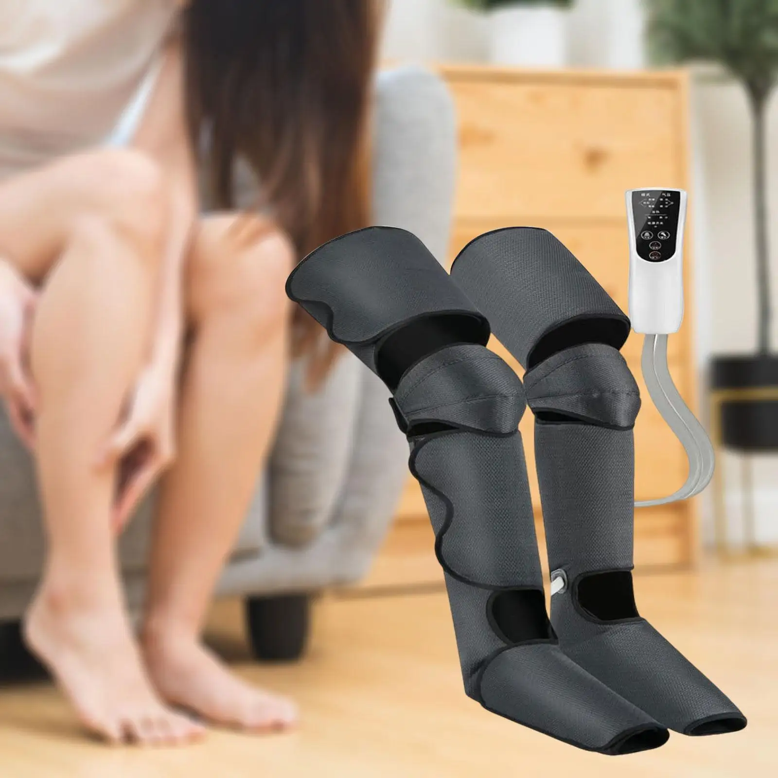 Air Compression Massager Portable Relaxation Leg Massager for Calf Leg Thigh