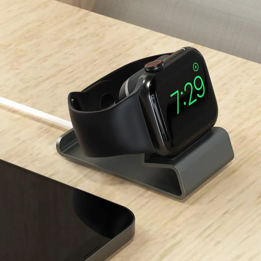 Stable And Compact Wireless Charging Base For Watch With Aluminum Bracket Magnetic Fast Charging Dock Station Holder