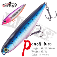 WALK FISH Floating New Fishing Lures 60mm/65mm/85mm Pencil Top Water Surface Saltwater Dog Walking Sea Bass Wobblers Hard Baits