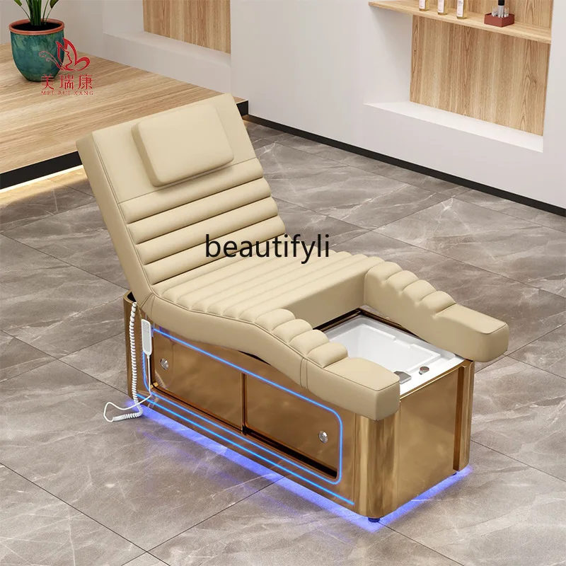 Electric Beauty Bed Spa Shop Special Massage Foot Massage Integrated Bed Massage Eyelash Nail Beauty Foot Bath Chair