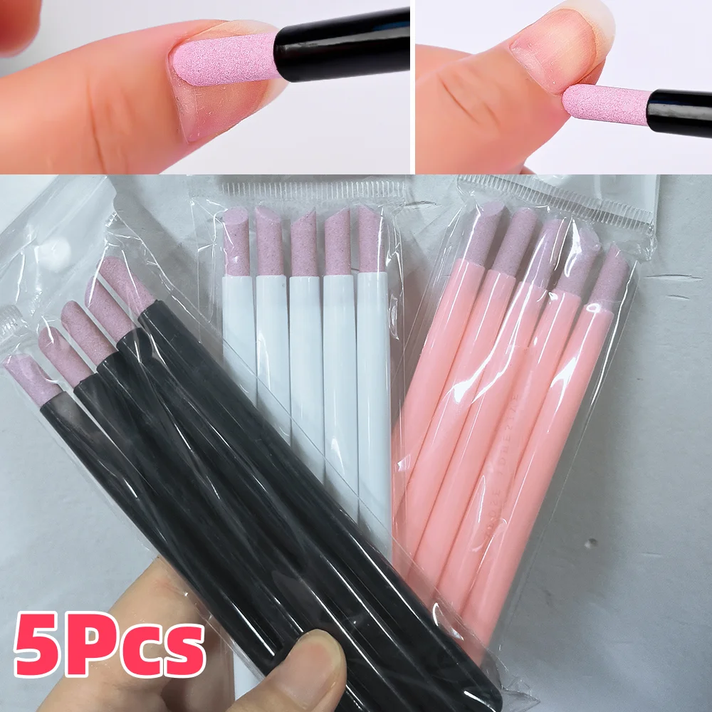 

5Pcs/Lot Nails Art Quartz Grinding Pen for Remover Cuticle Dead Skin UV Gel Polish Nail File DIY Manicure Pedicure Care Tools *&