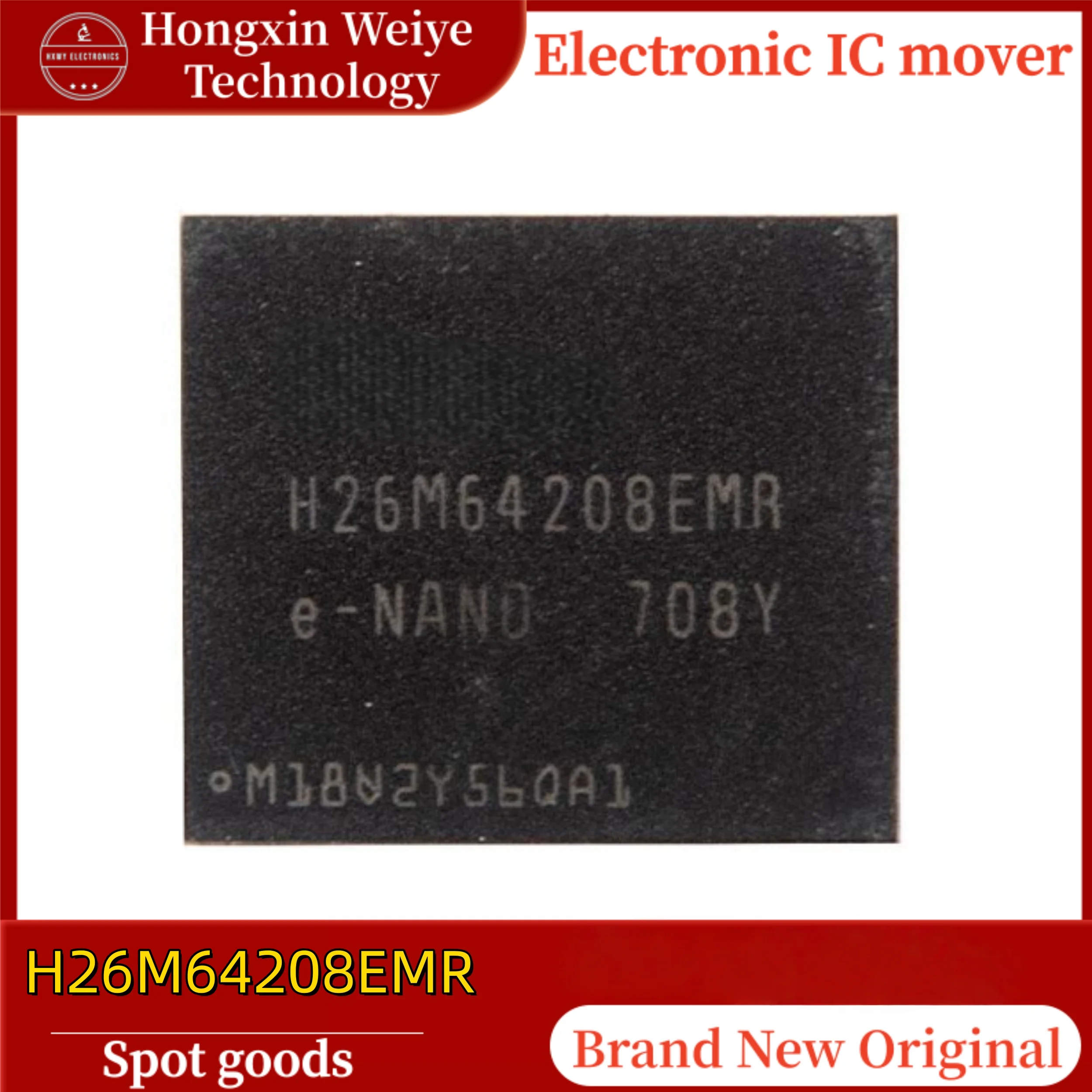 2/10 PCS H26M64208EMR FBGA-153 EMMC Memory Storage IC Brand New In Stock