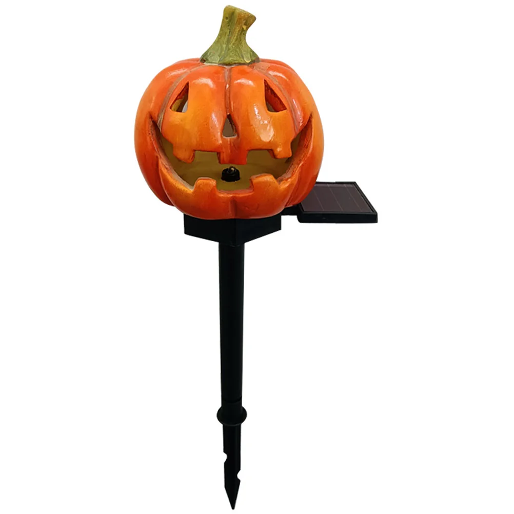 

Halloween Jack-o-lantern Pumpkin Decorations Solar Garden Lights Path Driveway Lamp Outdoor Autumn Lanterns