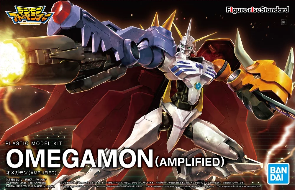 Bandai original omegamon amplificado figura-ascensão padrão frs digimon anime figura de ação montagem brinquedos modelo coleção brinquedo presentes