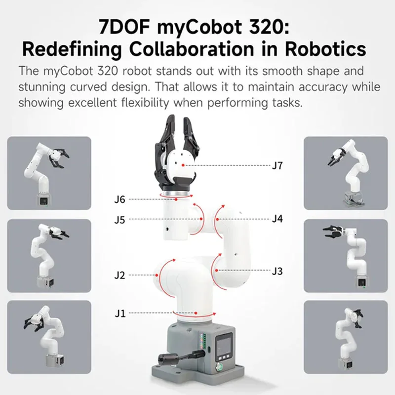 Робот-Слон MyCobot 320 M5, совместная Роботизированная рукоятка с полезной нагрузкой 1 кг, промышленный класс