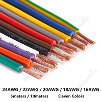 Multicolor Electrical Wire 14 16 18 20 22 AWG Flexible PVC Copper Wire Electronic Cable For Equipment LED Strip Light Speaker