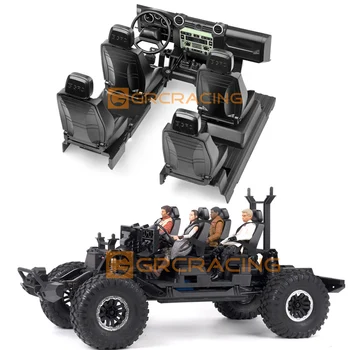Simulation Kunststoff Innenraum im Kontrollsitz Anzug Modifikation für 1/10 RC Crawler Car Traxxas TRX4 Land Rover Defender Teile