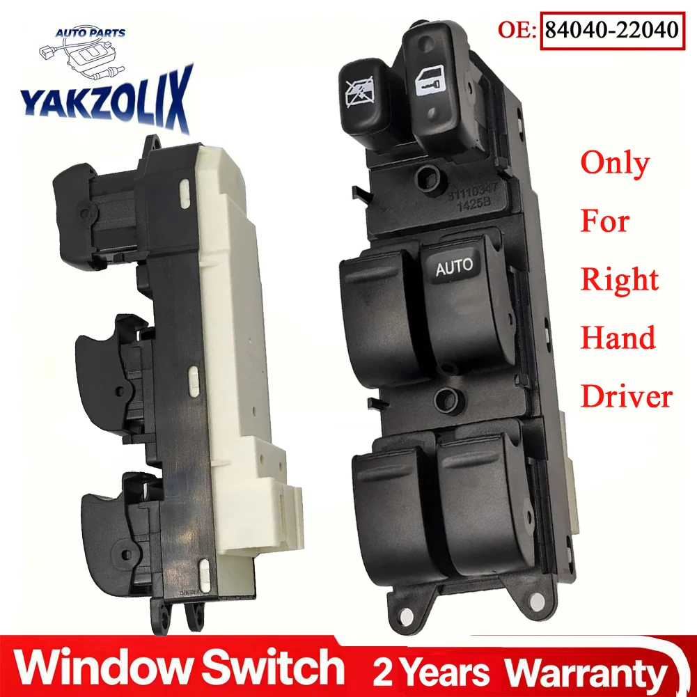 Right Hand Driver Power Window Door Master Switch For Toyota Chaser Mark Cresta JZX100 1996 1997 1998 1999 2000 2001 84040-22040