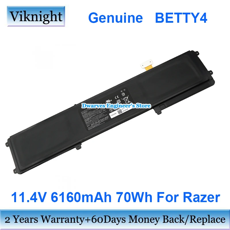 

Genuine 11.4V 70Wh BETTY4 Battery For RAZER BLADE 14 2017 2016 RZ09-0195 RZ09-01953W71 RZ09-01953W72 RZ09-01953E71 RZ09-01953E72