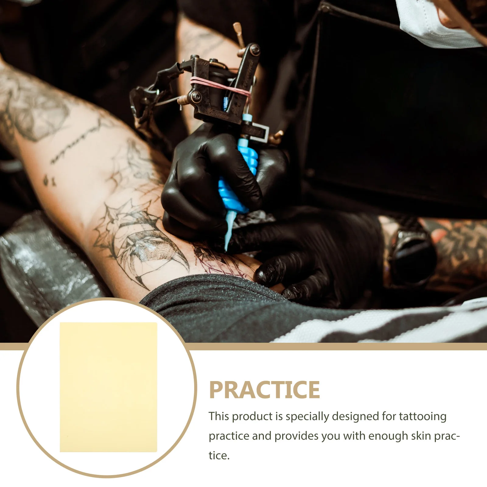 10 قطع من ممارسة الوشم لصالونات الوجه الاصطناعية المصنوعة من السيليكون لصالون الوجه البشري المزيف المتين #2