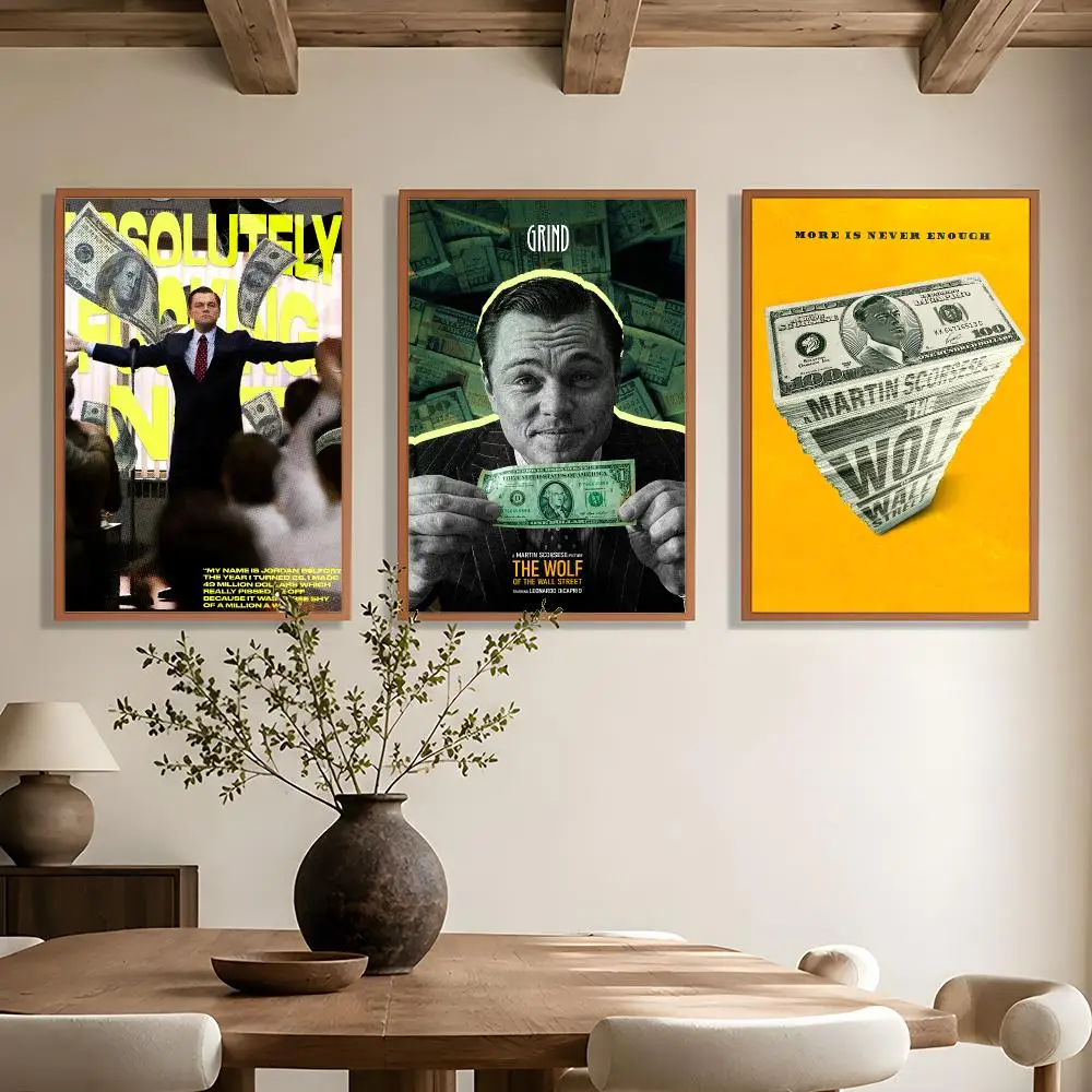 Finance Movie W-Wolf of Wall St Poster Wall Art Poster HD Waterproof PP Print Bedroom Living Room Office Decor Gift
