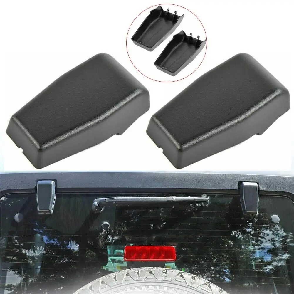 

ABS Liftgate Glass Hinge Cover Black For Jeep Wrangler JK 2007-2018 68140033AA 2pcs