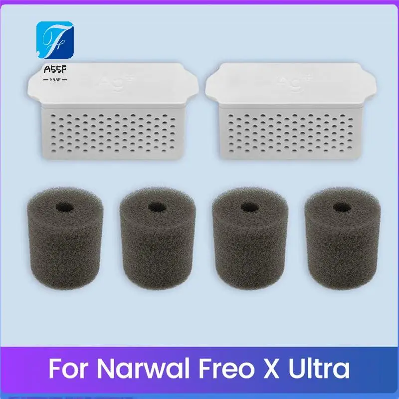 A55F-For Narwal Freo X Ultra Vacuum Parts Ag+ Sterilization Silver Module Water Tank Foam Filter Replacement Parts