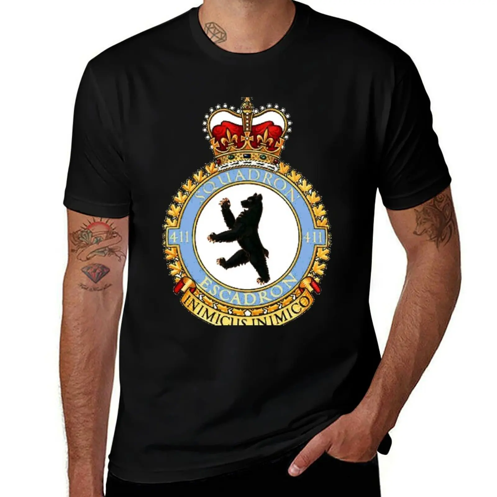 

RCAF Squadron 411 T-Shirt sweat vintage baggy shirts tshirts for men