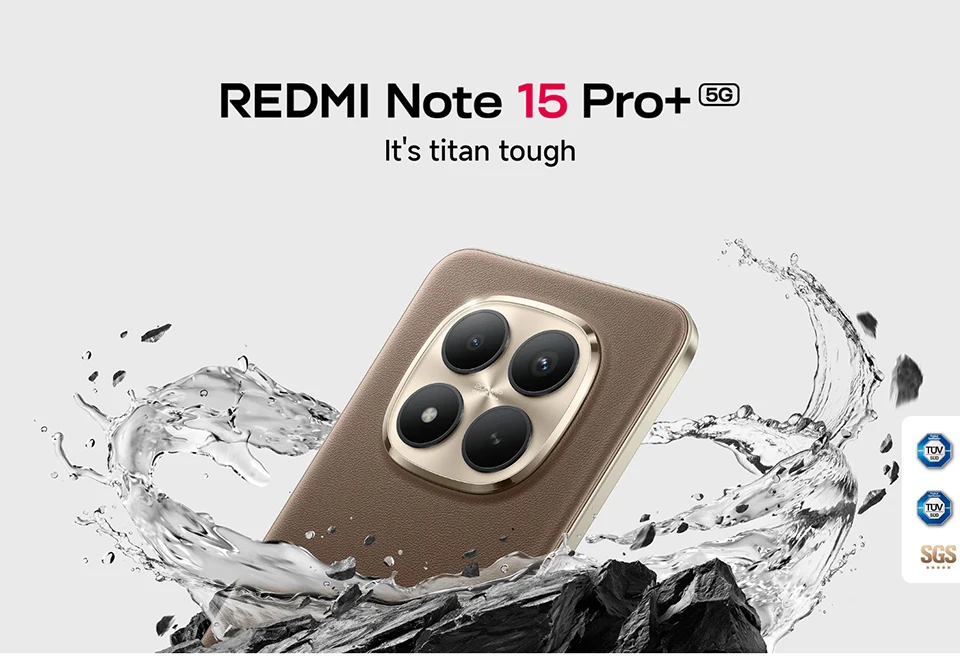 Global Version Xiaomi Redmi Note 15 Pro Plus 5G Smartphone 6500mAh 100W Hypercharge Snapdragon 7s Gen 4 CPU 6.83" AMOLED display