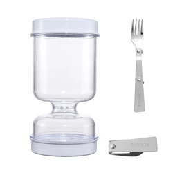 Pickles Jar with Sieve Flip Pickles Olives Hourglass Container Pickles Flip Jar Separate Wet Dry Inverted Storage Holder