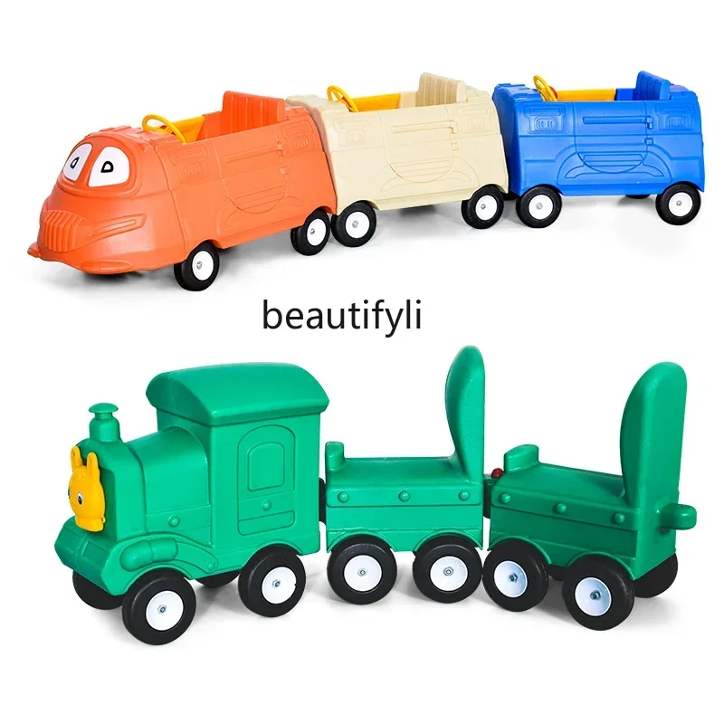 Kindergarten-Mehrpersonen-Cooperative-Auto hilft, drehendes Auto, Outdoor-Sportspielzeug für Kinder