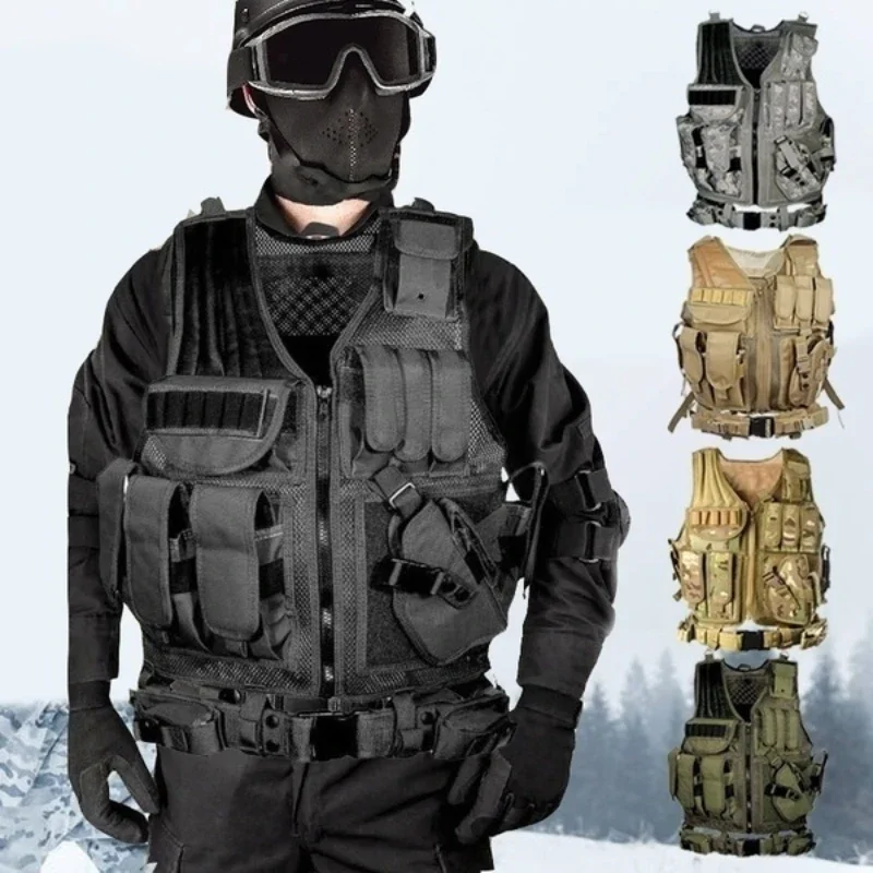 

Adjustable Molle Tactical Vest Military Combat Body Armor Vests Security Hunting Army Outdoor CS Game Airsoft Training Jacket