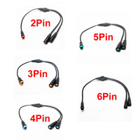 1Pcs M6/M8 Y Splitter E-bike Cable 1 Male to 2 Female 2 3 4 5 6 Pin Electric Bicycle Plug for Scooter Brake Signal Sensor 40CM