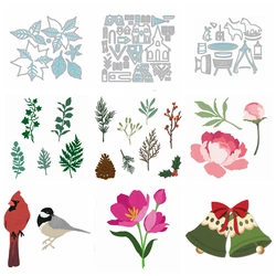 Christmas Birds Cutting Dies Winter Village Metal Die Cuts For DIY Scrapbooking Album Card Making Decoration Paper Craft
