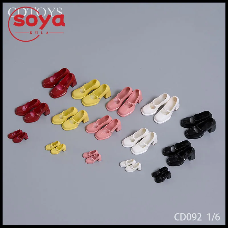 CDTOYS CD092 CD093 1/6 1/12 مقياس ريترو كعب سميك JK أحذية نموذج صالح 12 ''6'' أنثى الجندي عمل الشكل الجسم #1