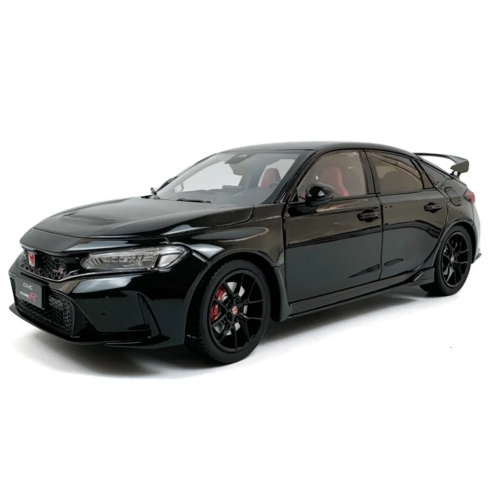 Paudi 1:18 Scale Honda Civic Type R FL5 2023 Simulation Alloy Toy Car Diecast Miniature Model Collection Gift Boys Black Color