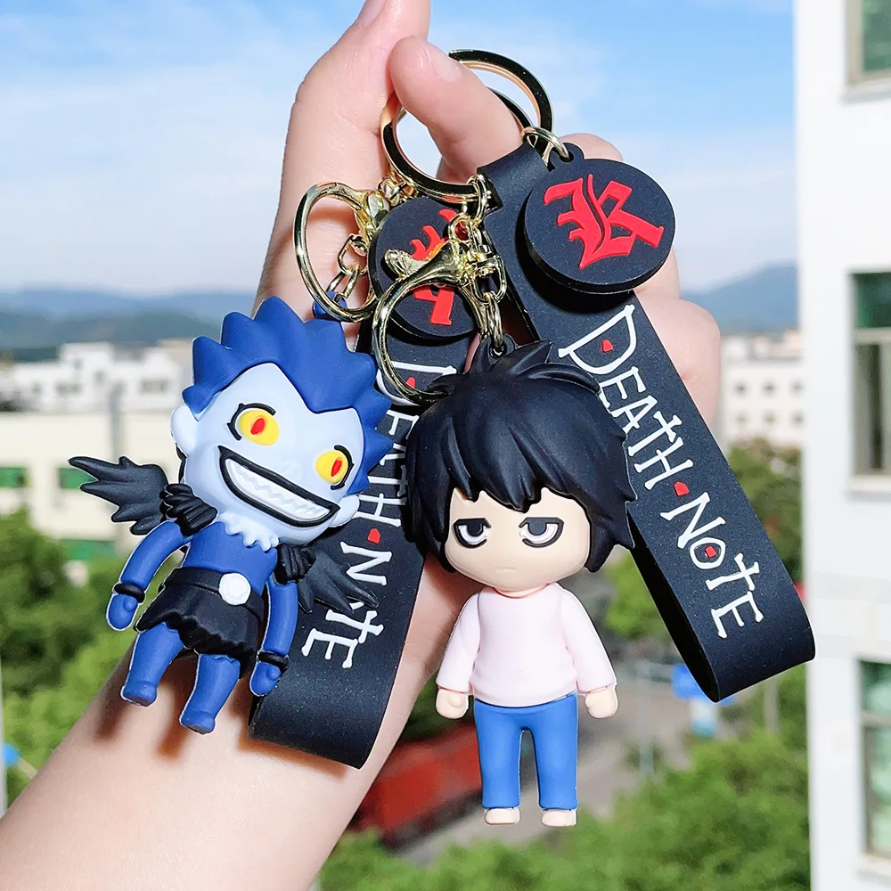 Creative Anime Death Note Doll Keychain Cartoon Sickle Wings Bag Car Key Pendant Accessories Cute Doll Doll Gift