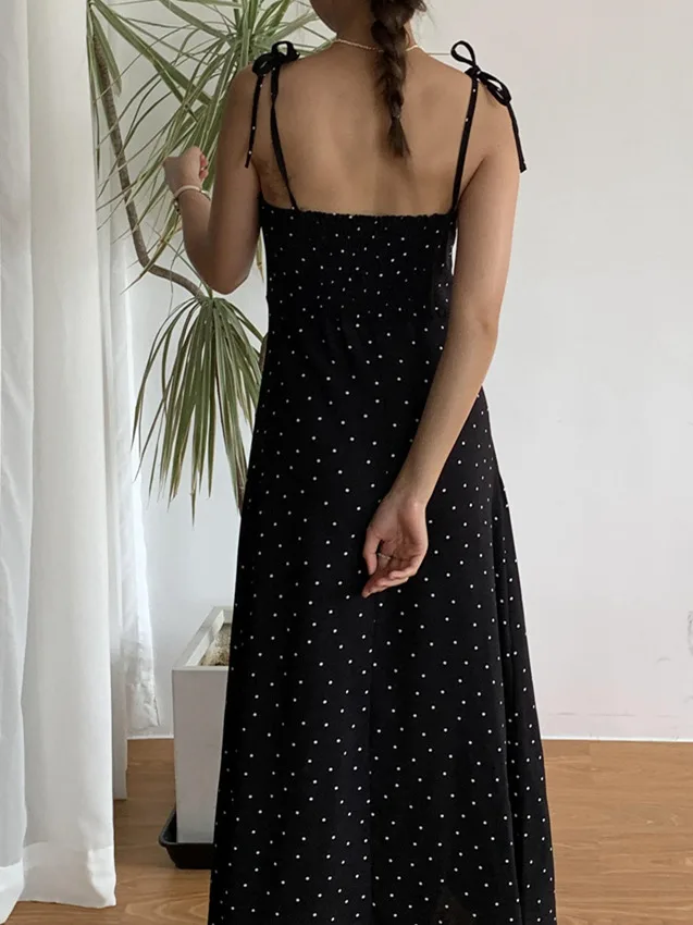 

Retro Polka Dot Svel Belted Summer Dr Women's Ele Design Slimming Strap Dr Commute Sle round Dot Pattern