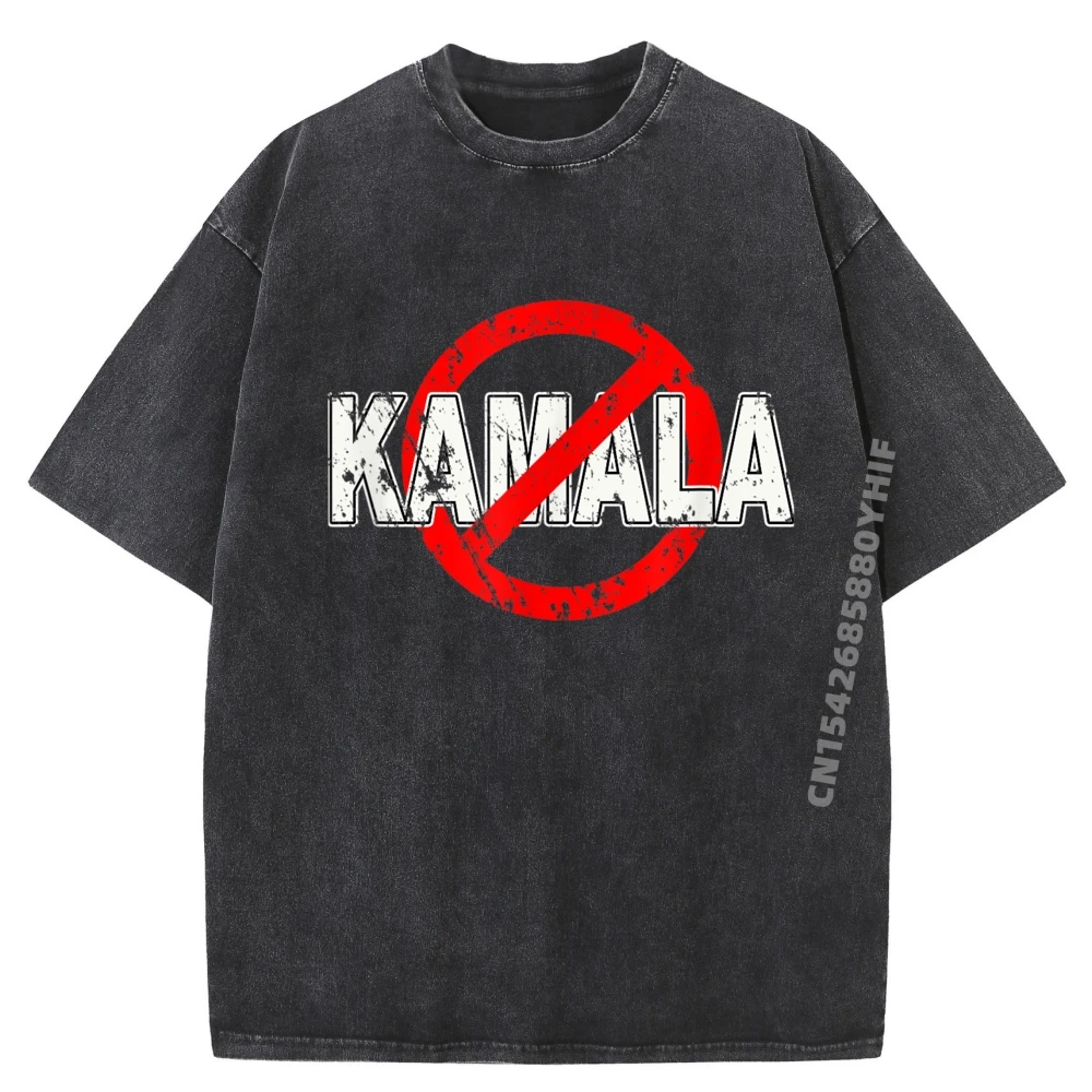 

Impeach Kamala Harris Anti Vice President Kamala Harris Designer T Shirt Men Breathable Washed Clothes Funny Shirt