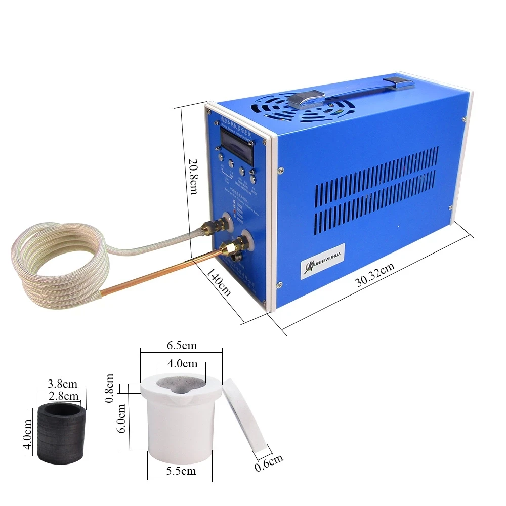 Máquina De Aquecimento Por Indução De Alta Freqüência, ZVS Aquecedor De Indução, Forno De Fusão De Prata E Ouro, 220V, 110V, 2500W