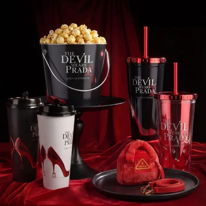 Nuevo y Original Portavasos Prada Queen 2 para Palomitas de Maíz, Estilo Cine, para Fanáticos de la Moda, Disponible