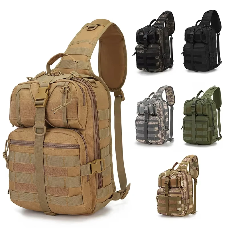 

Waterproof Oxford Tactical Crossbody Sling Backpack Men Military Hunting Chest Bag Large Camping Hiking Pack Storage Bags