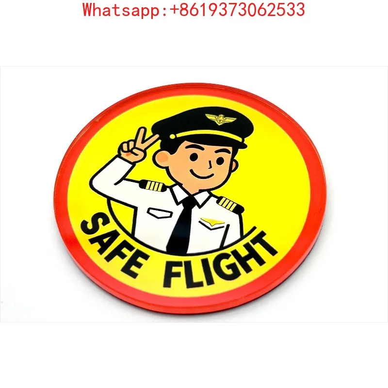 

Акриловые наклейки на холодильник «Пилот-капитан: Безопасный полет» — сувениры авиакомпаний