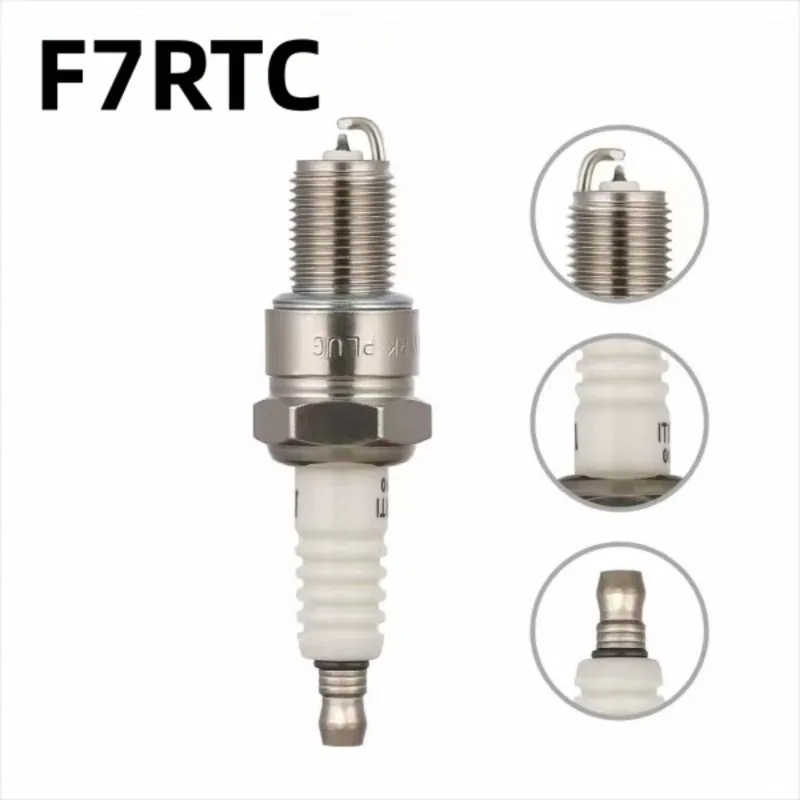 Dependable-2Pcs F7RTC Spark Plug (4-Stroke) For Garden Equipment, Generators And Lawn Mowers Universal Vans
