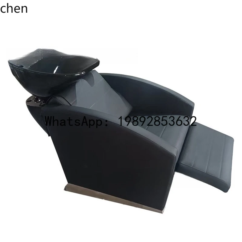 FZ Barber Shop Ceramic Basin Shampoo Bed Salon Special Flush Bed Hair Salon Semi-Reclining Shampoo Bed Internet Celebrity Shop