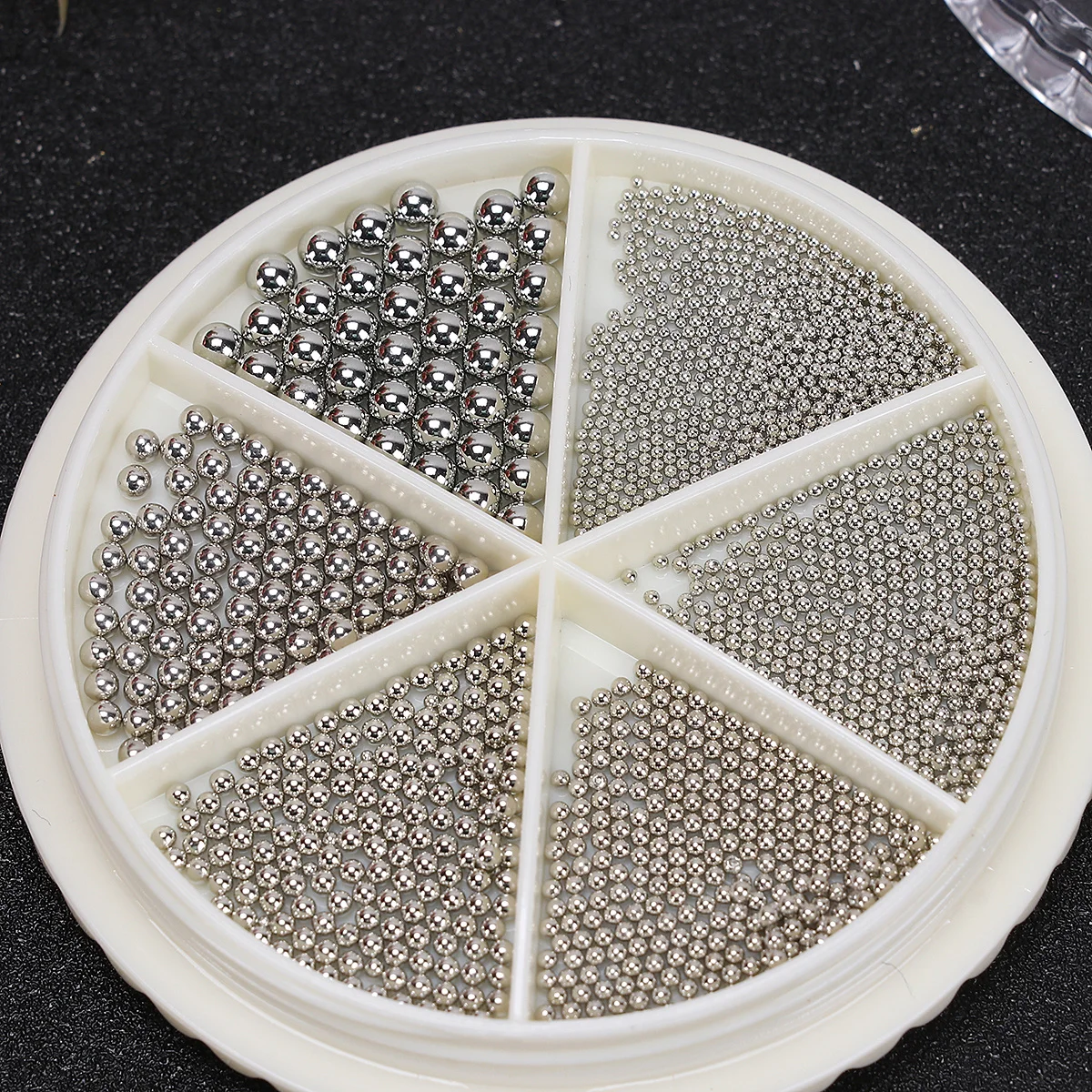 2 set 2 sets mini-nagelkralen stalen kralen voor natuurlijke kunstnagels manicure sieradenset diy nail art benodigdheden decoraties