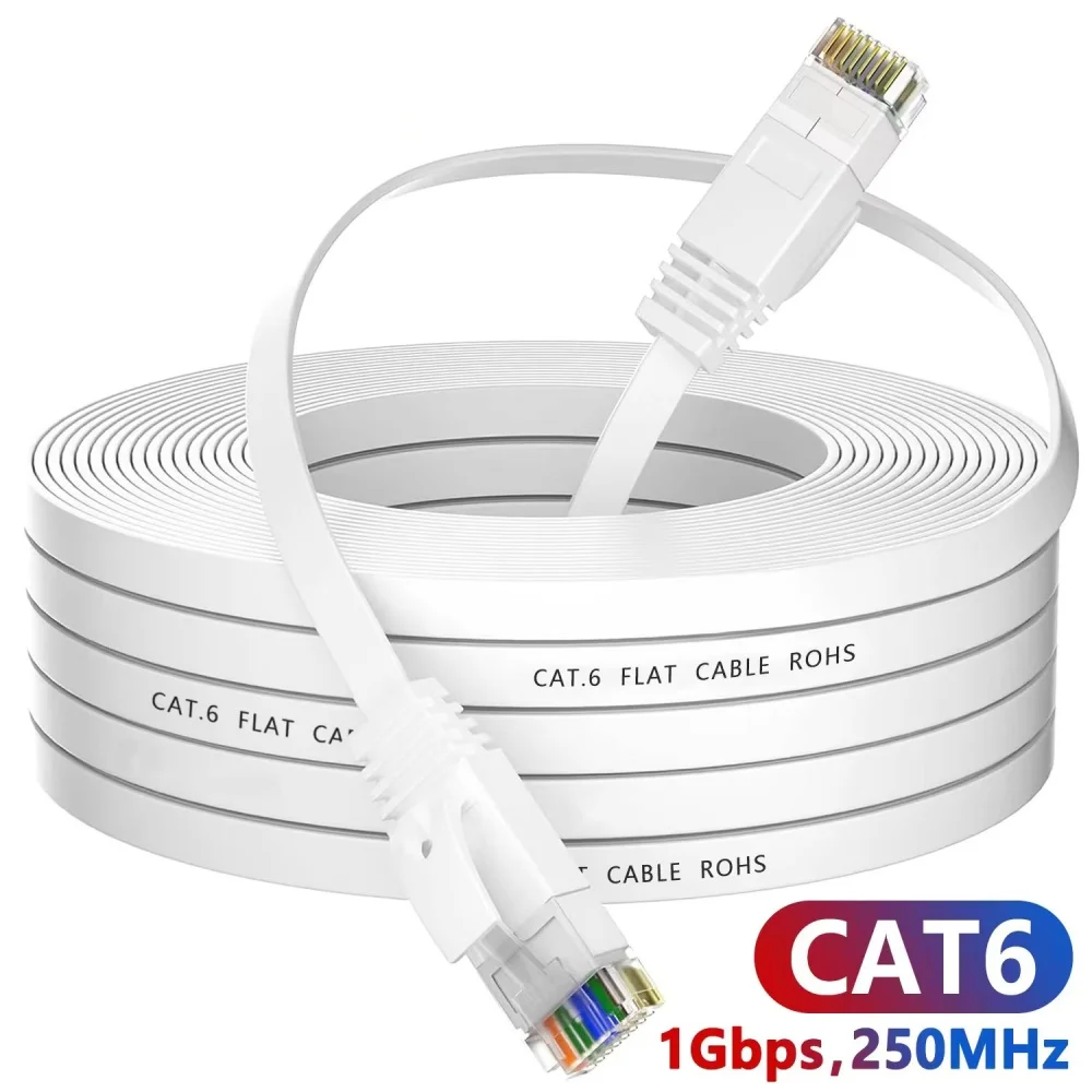 Câble Ethernet Cat 6, cordon réseau LAN, Internet, câble réseau - Prise en charge du standard réseau Cat6, câble réseau Gigabit haute vitesse