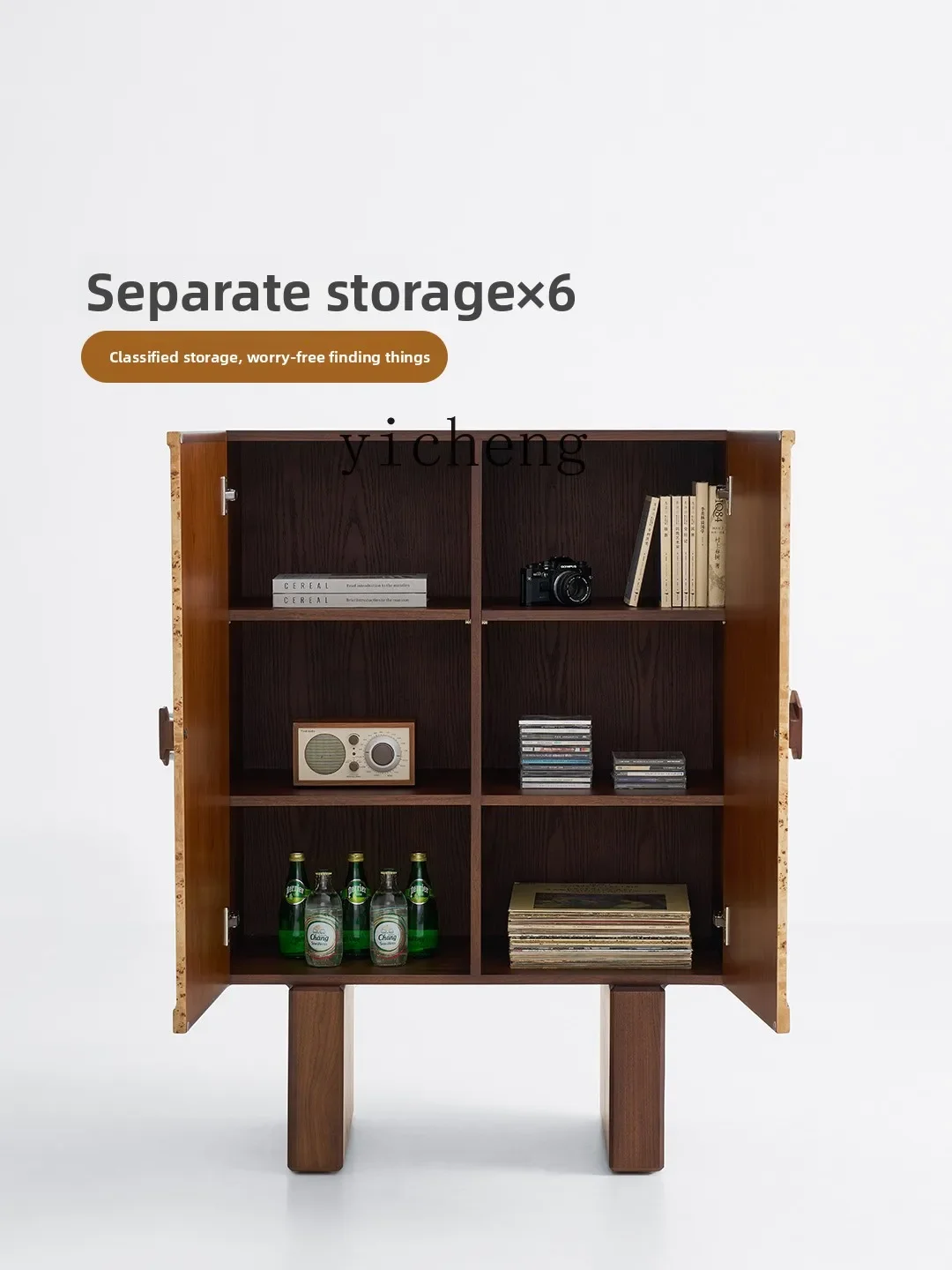 r5.13 Chest of Drawers Vintage Sideboard High-End Tree Bark Wood Grain Storage Cabinet