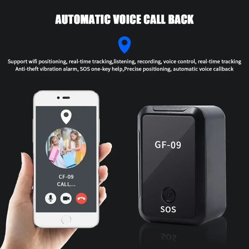 GF-09 Mini Car GPS Tracker Anti-lost Locator Device Real Time Tracking Recording Magnetic Mount GF09 GF07 SIM Positioner Wifi