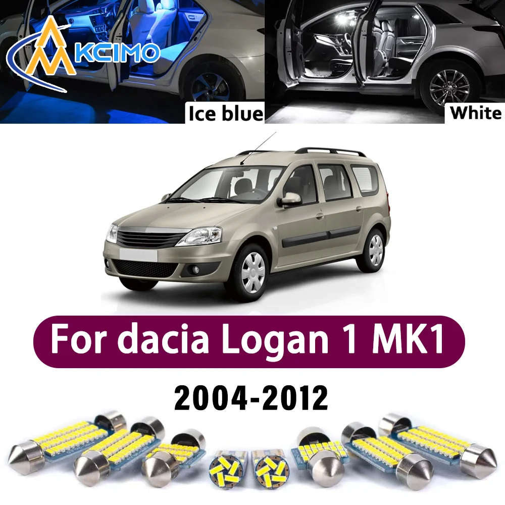 

Error Free LED Interior Light Kit for dacia Logan 1 MK1 2004-2012 Premium Bright Dome Trunk Mirror Reading Lamps Canbus